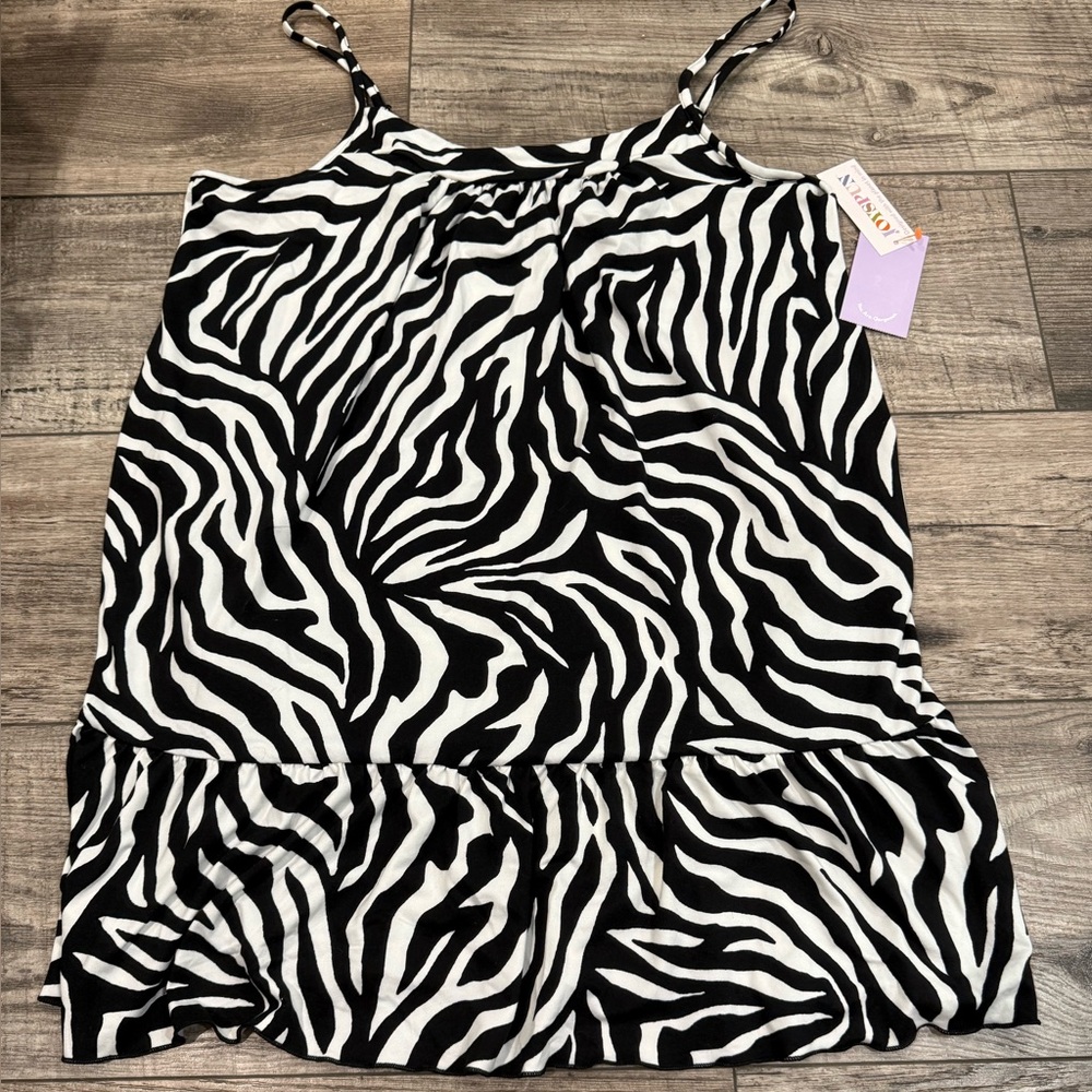 Sundance Black and White Zebra Mini Skirt